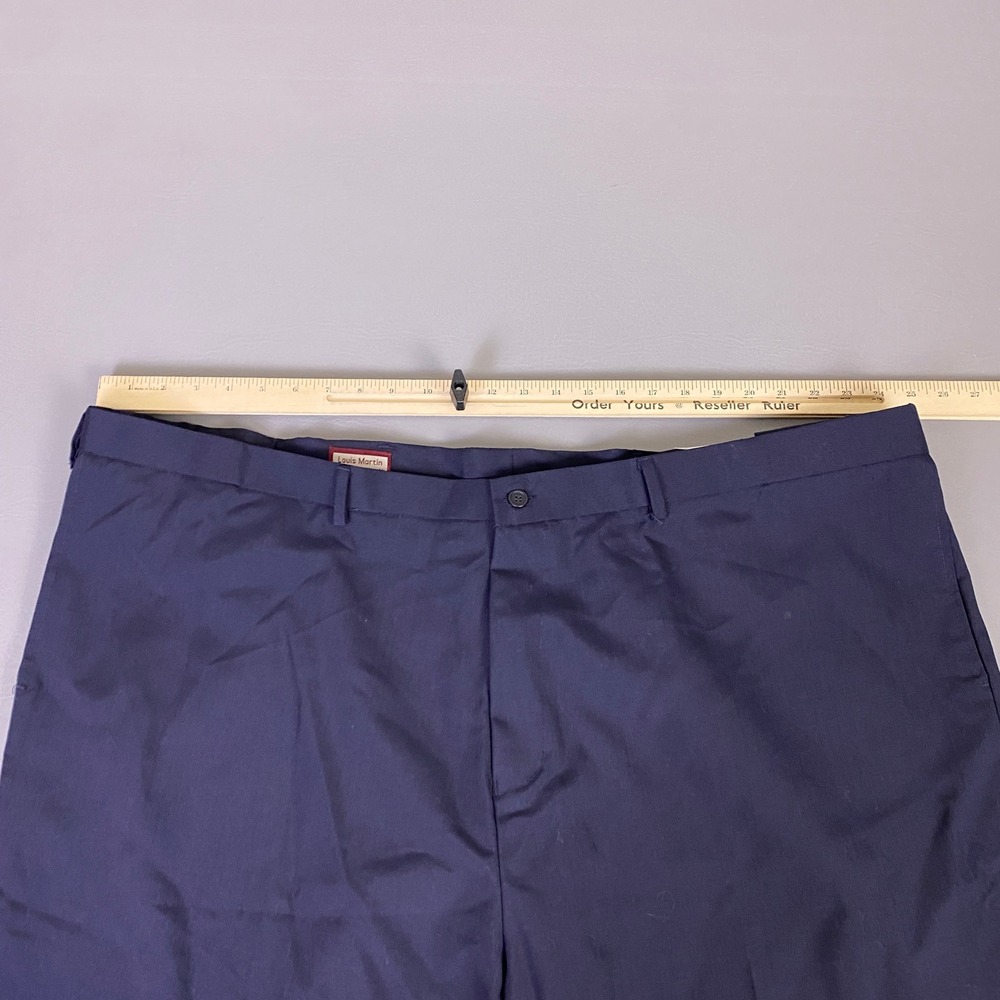 Vintage Louis Martin Dress Pants Women's Plus 34 Navy Blue Wool Blend Water NEW - Picture 6 of 13